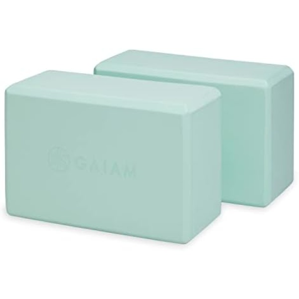 Gaiam Yoga Block - Supportive Latex-Free EVA Foam Soft Non-Slip Surface