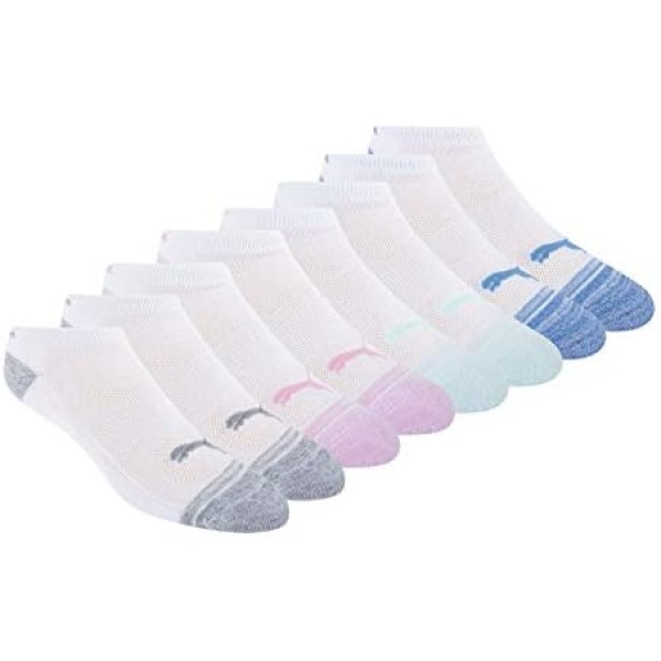 PUMA womens 8 Pack Low Cut Socks