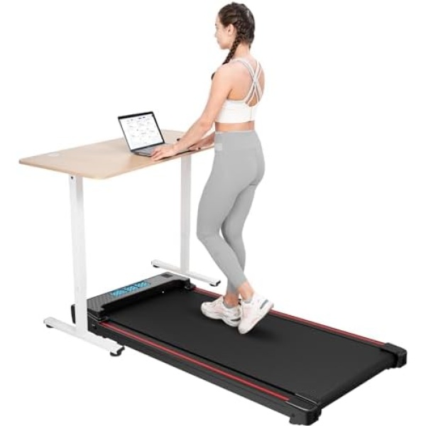 CITYSPORTS Portable Treadmill, Under Desk Treadmill Quiet, 2 in 1 Walking Pad