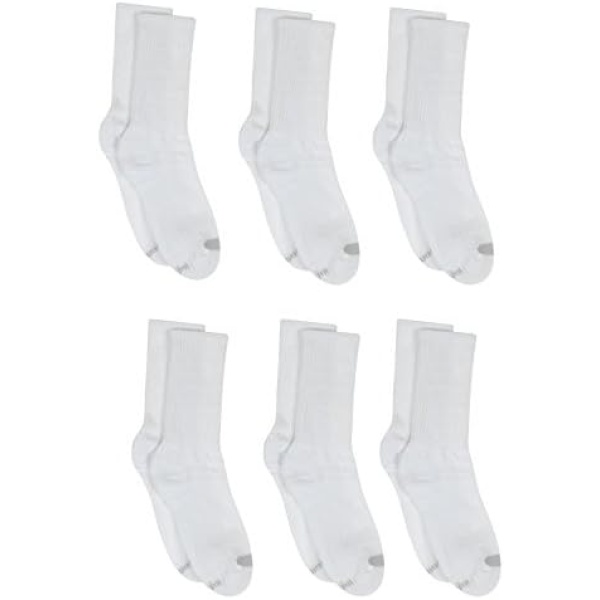 Hanes womens Plush Comfort Toe Seem Crew Sock 6-pack - Image 2