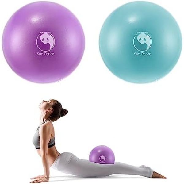 Slim Panda Pilates Ball 2 Pcs, 9 Inch Small Exercise Ball, Therapy Ball