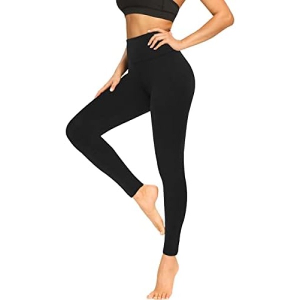 we fleece High Waisted Leggings for Women-Womens Black Workout Leggings Running