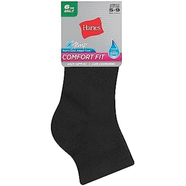 Hanes womens 6-pair Comfort Fit Ankle Socks - Image 2