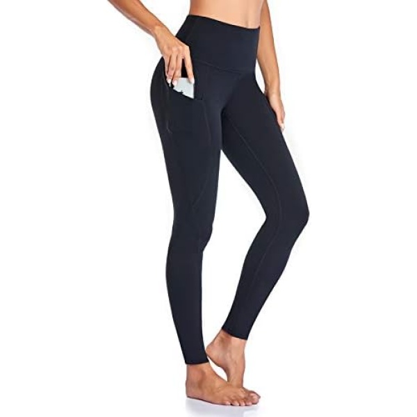 Occffy Leggings for Women High Waist Yoga Pants with Pockets Workout Tummy