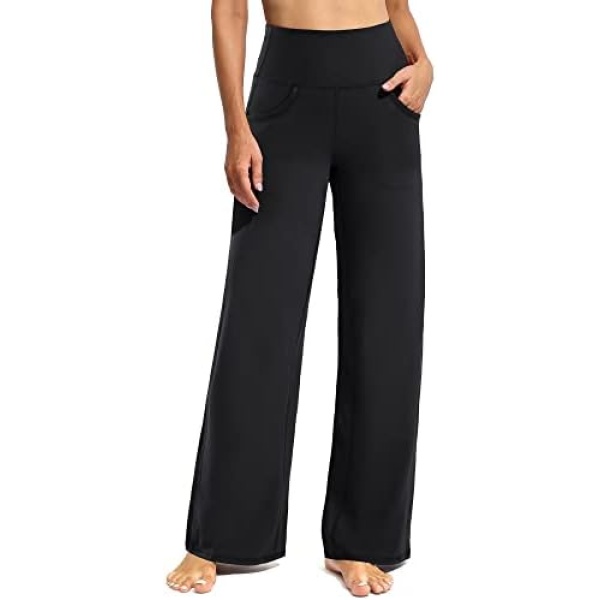 Promover Wide Leg Pants for Women Yoga Pants with Pockets Loose Lounge