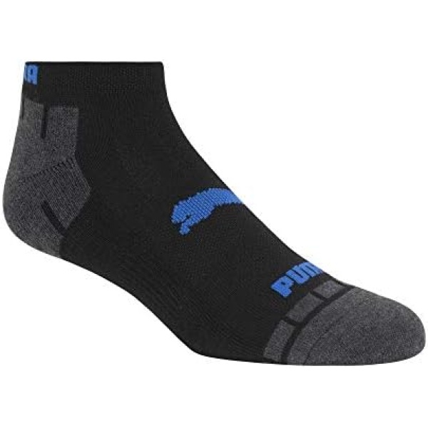 PUMA Men's 8 Pack Low Cut Running Socks, Black, 10 1 US - Image 2