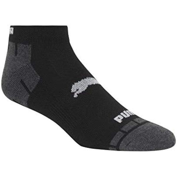 PUMA Men's 8 Pack Low Cut Running Socks, Black, 10 1 US - Image 3