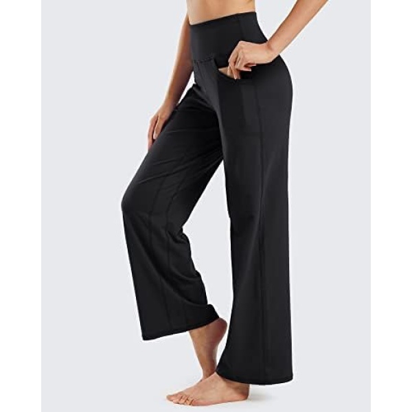 Promover Wide Leg Pants for Women Yoga Pants with Pockets Loose Lounge - Image 5