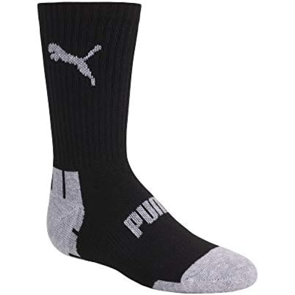 PUMA boys 6 Pack Crew Cut Socks - Image 2