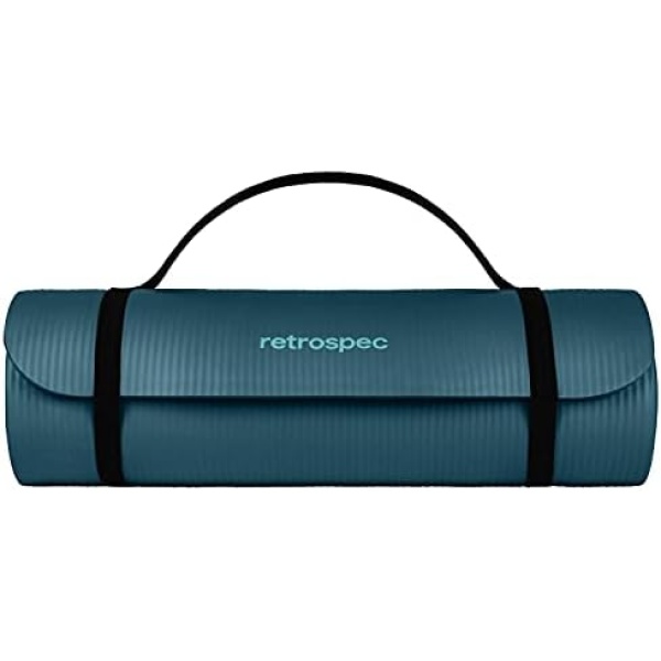 Retrospec Solana Yoga Mat 1" Thick w/Nylon Strap for Men & Women - Non Slip - Image 3