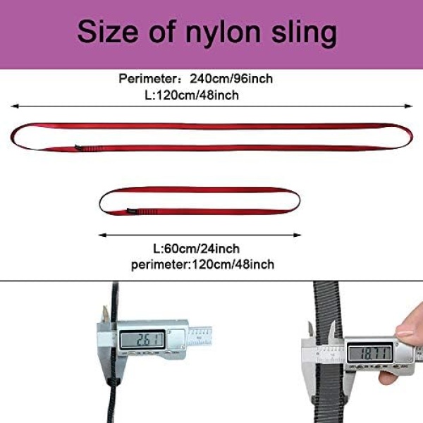 FOSER 18mm Nylon Climbing Sling Runner, 23KN Nylon Rope,Apply to Rock Climbing - Image 2