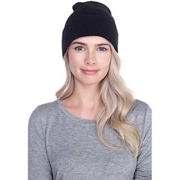 Top Level Beanie Men Women - Unisex Cuffed Plain Skull Knit Hat Cap - Image 6