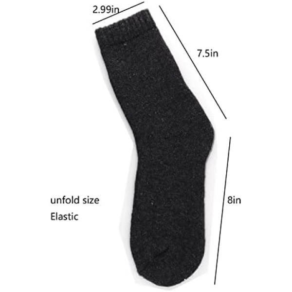 YZKKE 3Pack Mens Super Thick Wool Warm Socks - Soft Comfort Casual Crew Winter - Image 2