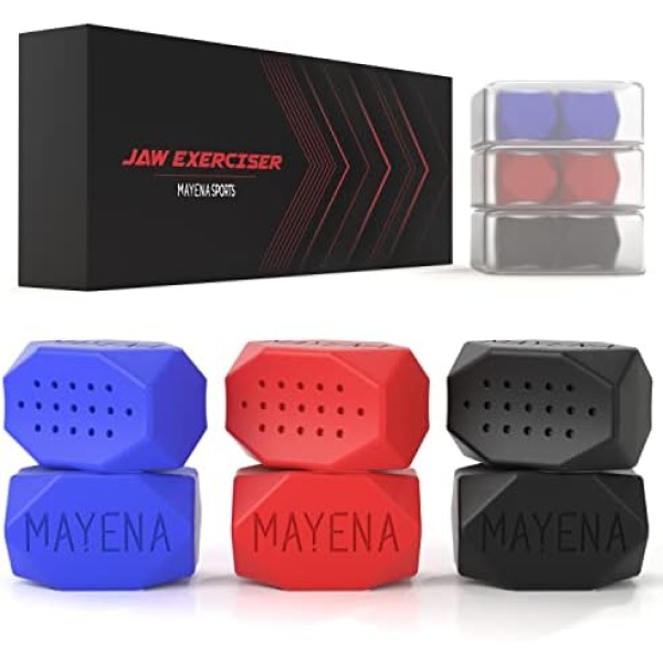 Mayena Sports Jaw Exerciser for Men & Women – Silicone Jawline Exerciser