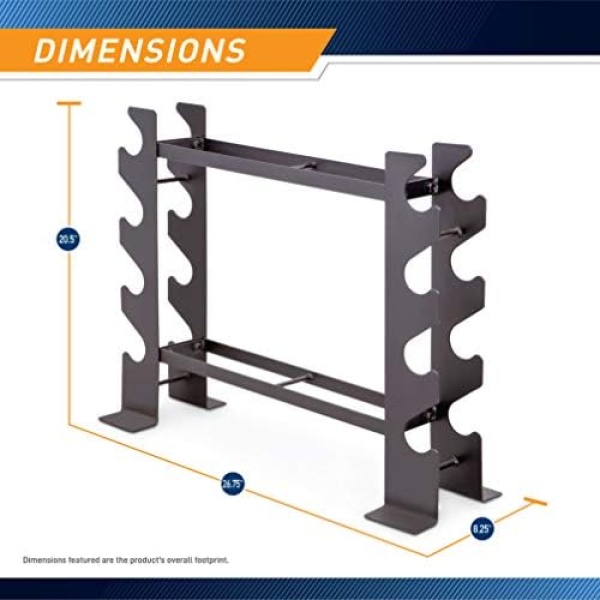 Marcy Compact Dumbbell Rack Free Weight Stand for Home Gym DBR-56 - Image 2