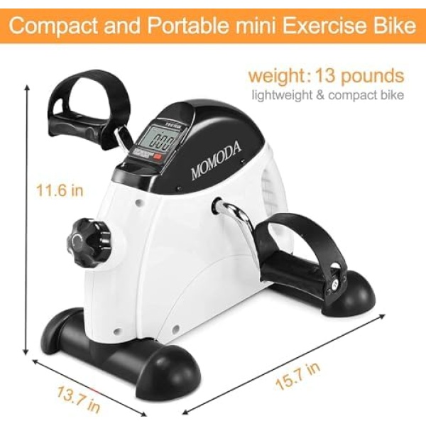 Pedal Exerciser Mini Exercise Bike for Leg and Arm Cycling Recovery Exercise Low - Image 5