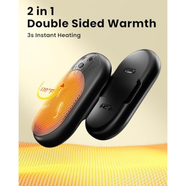 Electric Hand Warmers Rechargeable 2 Pack, Portable Pocket Warmer Reusable Hand - Image 3