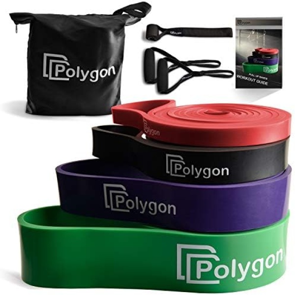 Polygon Pull Up Assist Resistance Exercise Bands, Heavy Duty Assistance Loop