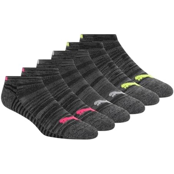 PUMA womens 6 Pack Low Cut Socks