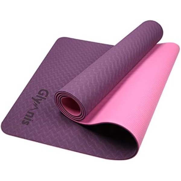 Glymnis Yoga Mat Exercise Mat Thick Non Slip Pilates Mat, Anti Tear Durable