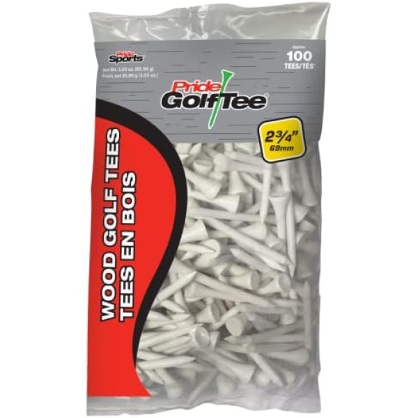 Pride Golf Tee - 2-3/4 inch Deluxe Tee - 100 Count Bag