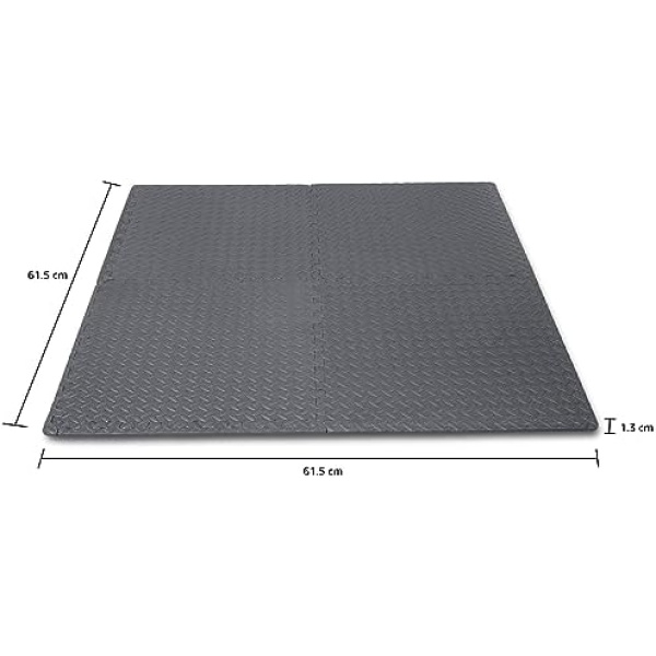 Foam Interlocking Exercise Gym Floor Mat Tiles - 6-Pack - Image 4