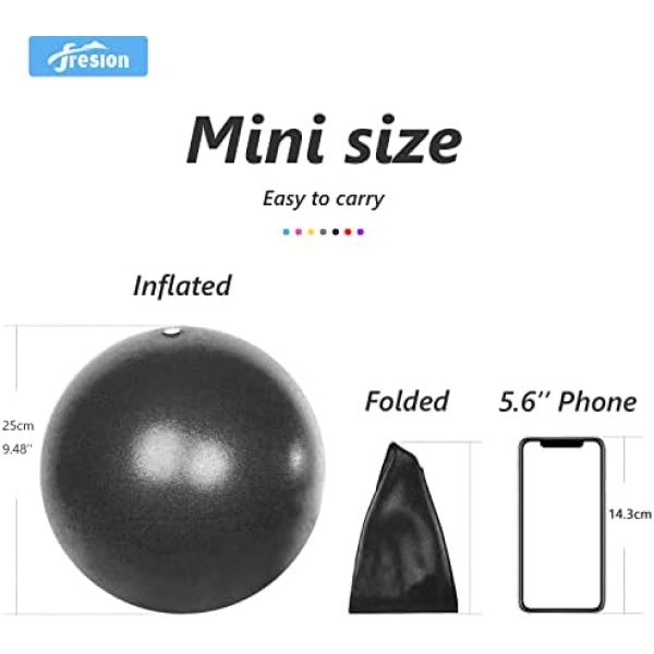 Fresion Mini Pilates Ball Exercise Ball for Yoga - 25cm Mini Yoga Ball - Image 4