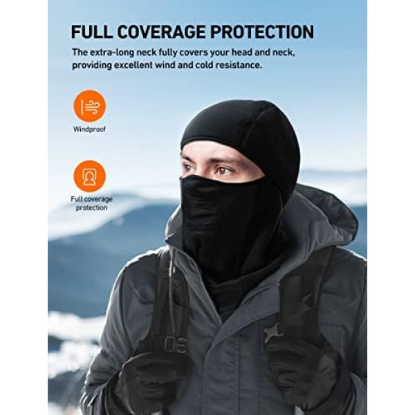 AstroAI Balaclava Ski Mask Winter Fleece Thermal Face Mask for Men Women Warmer - Image 3