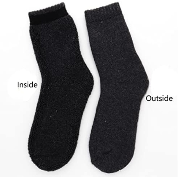 YZKKE 3Pack Mens Super Thick Wool Warm Socks - Soft Comfort Casual Crew Winter - Image 7