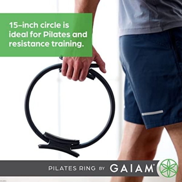 Gaiam Pilates Ring 15" Fitness Circle - Lightweight & Durable Foam Padded - Image 3