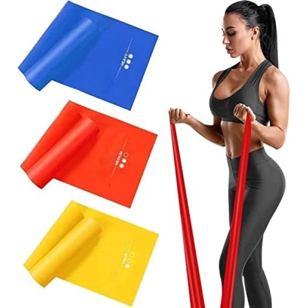 Haquno Resistance Bands Set, [Set of 3] Skin-Friendly Exercise Bands