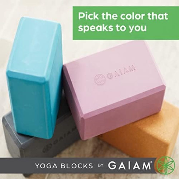 Gaiam Yoga Block - Supportive Latex-Free EVA Foam Soft Non-Slip Surface - Image 3