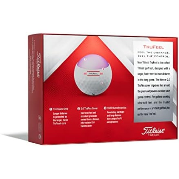 Titleist TruFeel Golf Balls, White (One Dozen) - Image 5