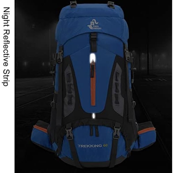 Bseash 60L Waterproof Hiking Camping Backpack with Rain Cover - Image 5