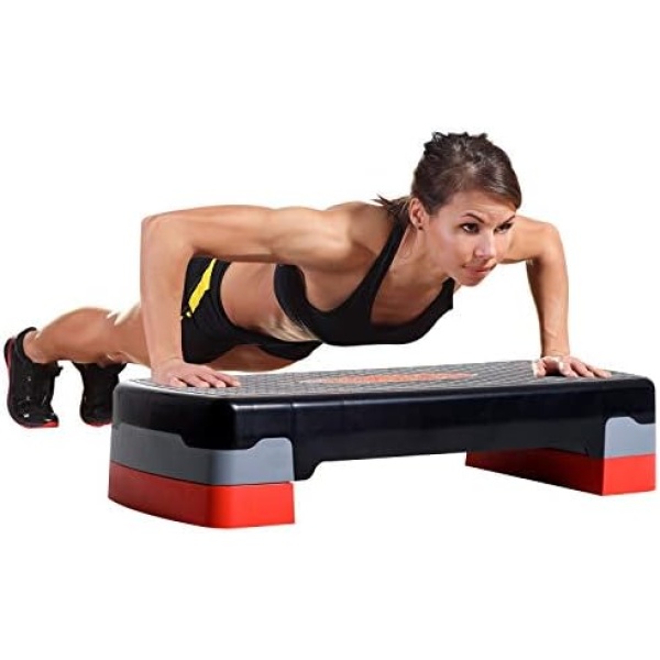 Stanz (TM) Adjustable Aerobic Stepper Step Exercise Trainer Workout Fitness Yoga - Image 6