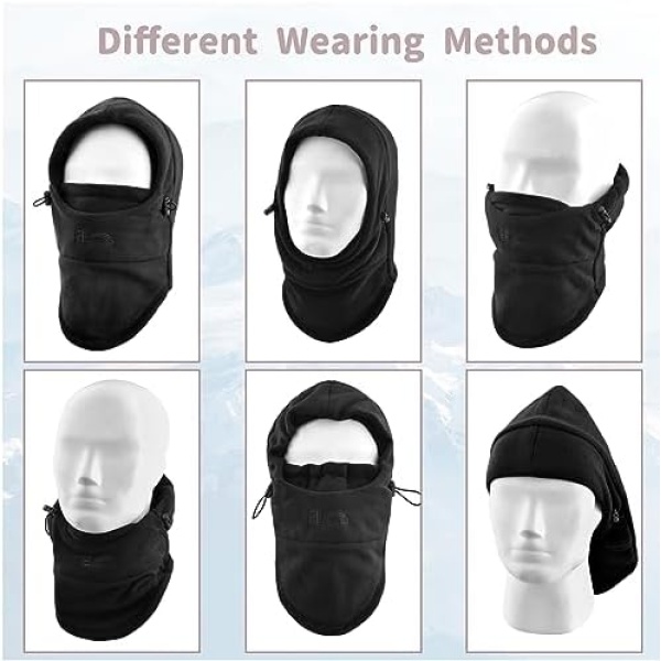 Azarxis Kids Fleece Balaclava Ski Face Mask Windproof Thicken Winter Hat Neck - Image 5