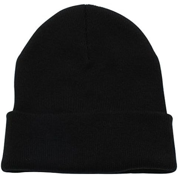 Top Level Beanie Men Women - Unisex Cuffed Plain Skull Knit Hat Cap