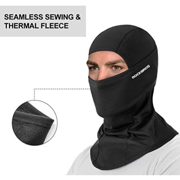 ROCKBROS Men's Balaclava Windproof Ski Mask Cold Weather Balaclava Mask Winter - Image 3