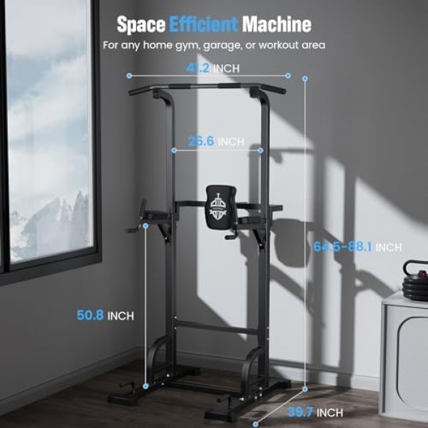 Sportsroyals Power Tower Dip Station Pull Up Bar for Home Gym Strength Training - Image 7