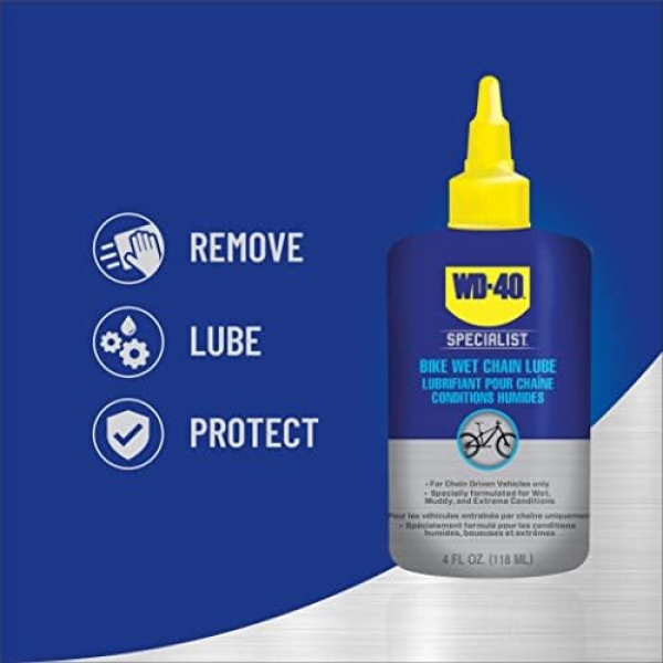 WD-40 Specialist Bike | Wet Chain Lubricant, 118ml | Formulated to Provide a Durable - Image 4