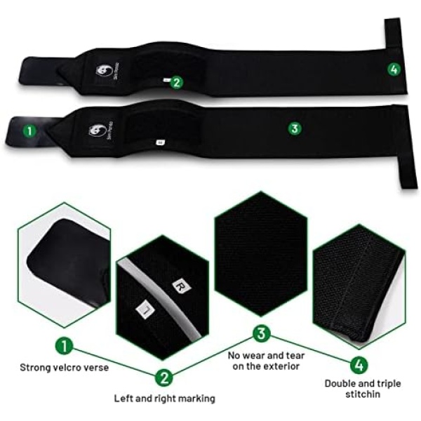 Slim Panda 1Pair Wrist Straps for Powerlifting, Bodybuilding, Weight Lifting - Image 2