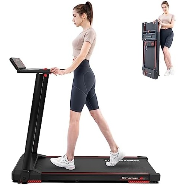 CITYSPORTS Folding Electric Treadmill, Fitness Foldable Treadmill