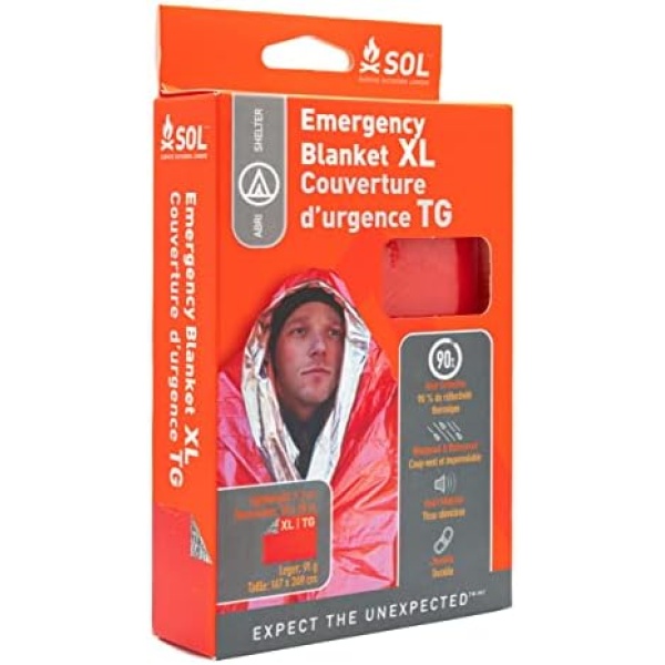 S.O.L. Survive Outdoors Longer 90 Percent Heat Reflective Survival Blanket - Image 10