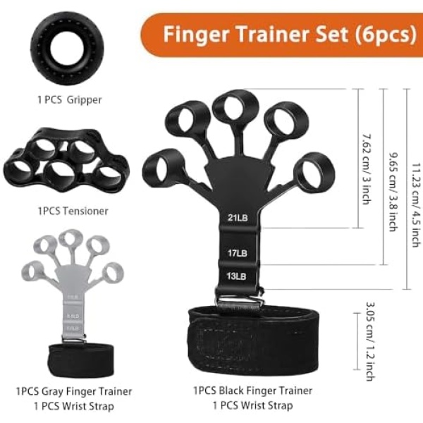 Zivkit Finger Strengthener - 2023 NEW Finger Trainer 6PCS, hand strengtheners - Image 3