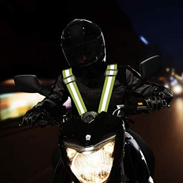 2 Pack Reflective Safety Vests for Cycling Motorcycle, 360° High Vis Reflective - Image 7