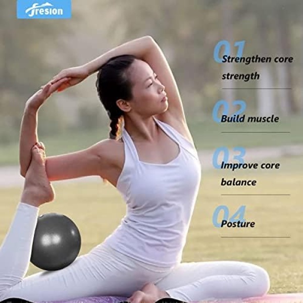 Fresion Mini Pilates Ball Exercise Ball for Yoga - 25cm Mini Yoga Ball - Image 6