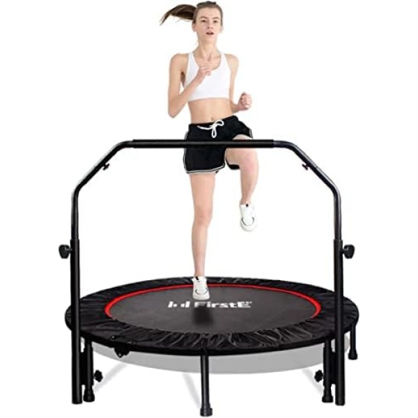 FirstE 48" Foldable Fitness Trampolines, Rebound Recreational Exercise