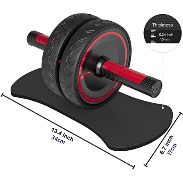 Readaeer Ab Roller Wheel with Knee Pad Abdominal Exercise for Home Gym Fitness - Image 4