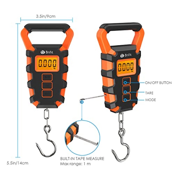 Newest Digital Fishing Scale with Ruler, 15g/50kg Electronic Digital Luggage Scale - Image 5