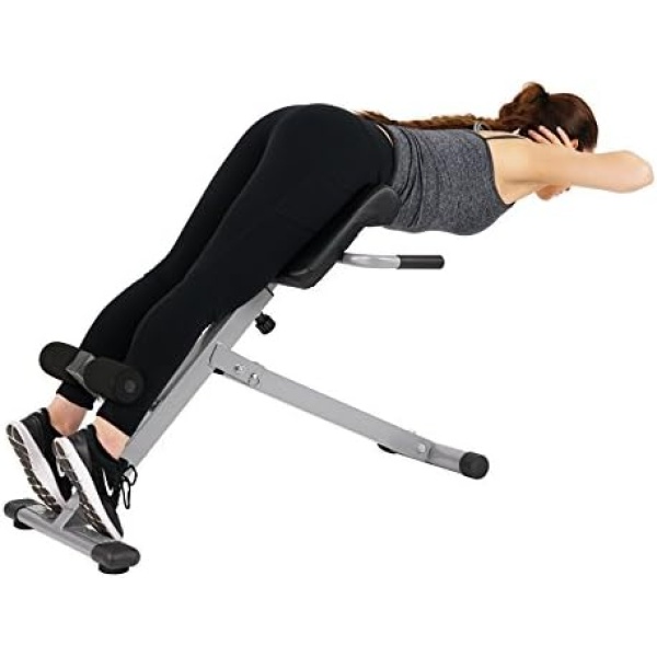 Sunny Health & Fitness Hyperextension Roman Chair Ab Workouts Sit Up Gym Bench - Image 6